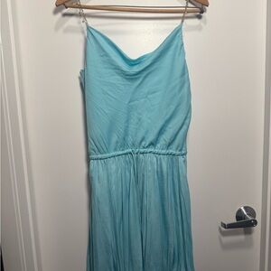 Elegant Blue Sleeveless Dress